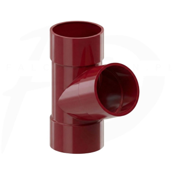 Trójnik PVC firmy KROP ⌀ 90 kolor czerwony